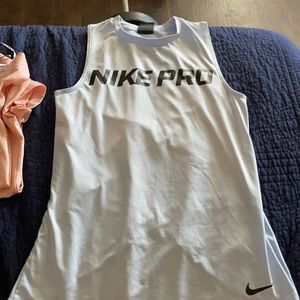 Light blue Nike tank. SO cute and perfect for working out in.